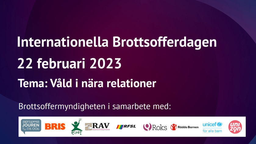 Informationsbild om internationella brottsofferdagen 2023